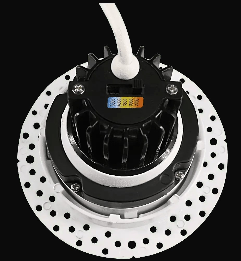 Encastré DEL orientable sans cadrage 2 po, 8 W, gradation triac, 600 lm, 5CCT, 120 V, emplacement mouillé, – vue 4