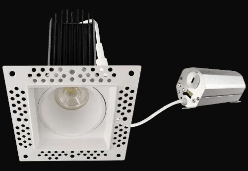 Encastré DEL sans cadrage 2 po, 15 W, gradation triac, 1000 lm, 5CCT, 120 V, emplacement mouillé, carré, blanc