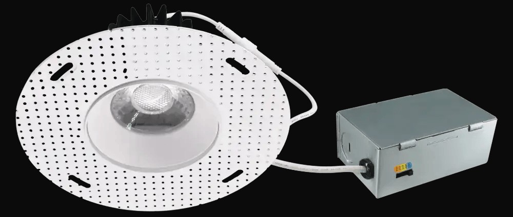 Encastré DEL sans cadrage 3,5 po, 12 W, gradation triac, 800 lm, 5CCT, 120 V, emplacement mouillé, rond, blanc – vue 3
