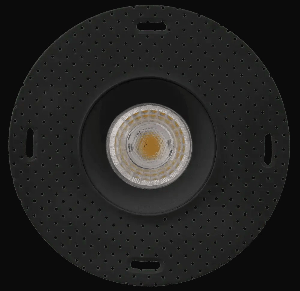 Encastré DEL sans cadrage 4 po, 15 W, gradation triac, 1000 lm, 5CCT, 120 V, emplacement mouillé, rond, noir – vue 2