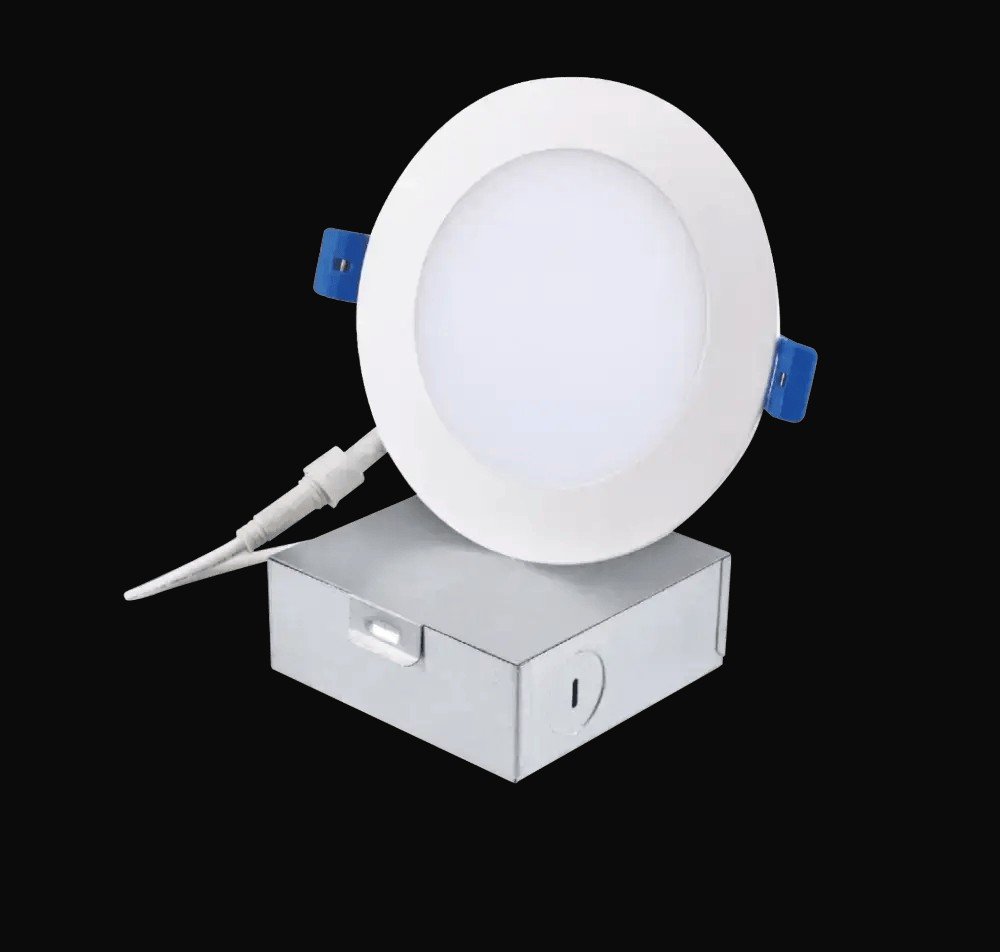 Panneau DEL mince 6 po, 12 W, 1030 lm, gradable, 5CCT présélectionnable, 120 V, rond, emplacement humide – vue 3