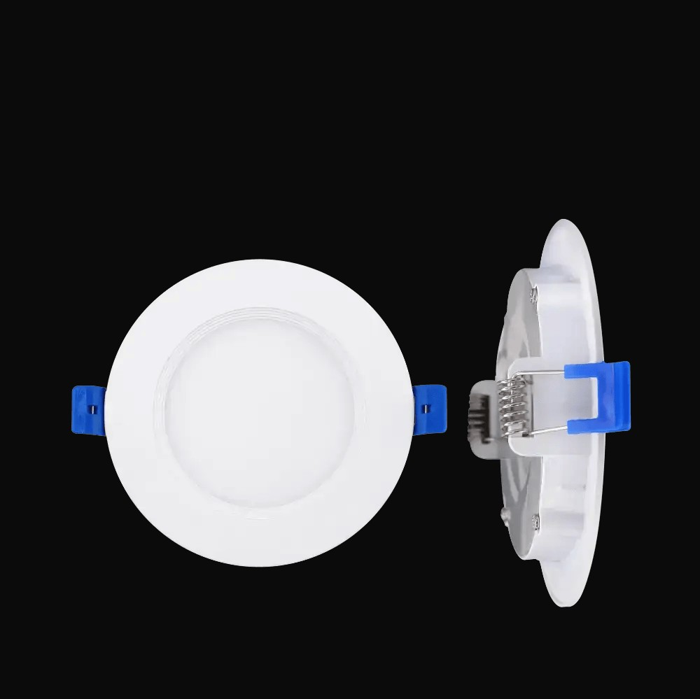 Luminaire à déflecteur DEL mince 4 po, 12 W, 700 lm, 5CCT présélectionnable, gradation 10-100 %, 120 V, rond