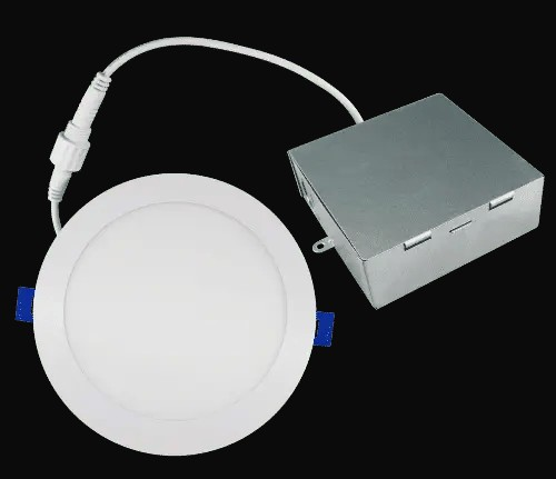 Panneau DEL mince 8 po, 18 W, 1200 lm, gradable, 5CCT présélectionnable, 120 V, rond – vue 2
