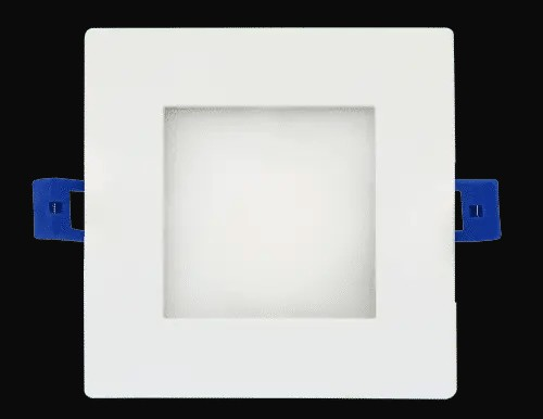 Panneau DEL mince 4 po, 12 W, 700 lm, gradable, 5CCT présélectionnable, 120 V, carré, emplacement humide
