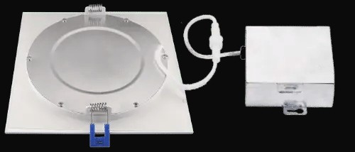 Panneau DEL mince 4 po, 12 W, 700 lm, gradable, 5CCT présélectionnable, 120 V, carré, emplacement humide – vue 3