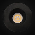 Panneau encastré mince 1 po 5CCT rond, noir