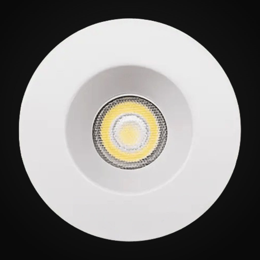 Panneau encastré mince 1 po 5CCT rond, blanc