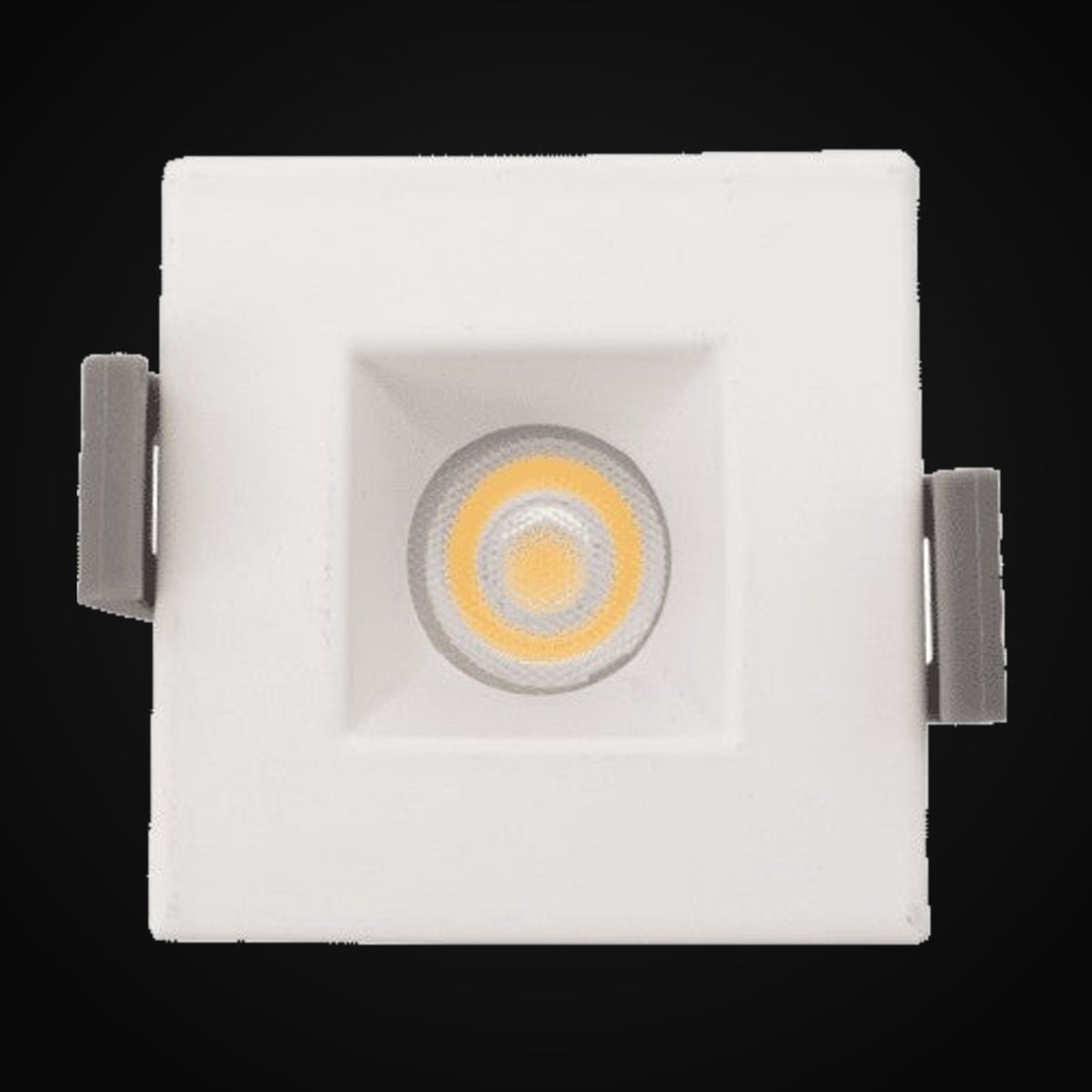 Panneau encastré mince 1 po 5CCT carré, blanc