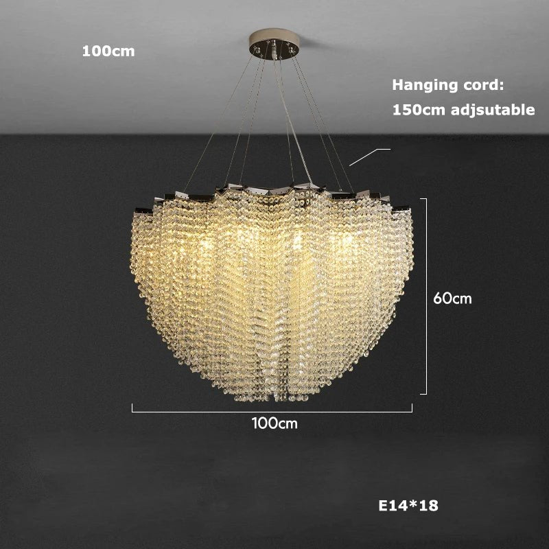 Lustre à étages Alleri en cristal – vue 7