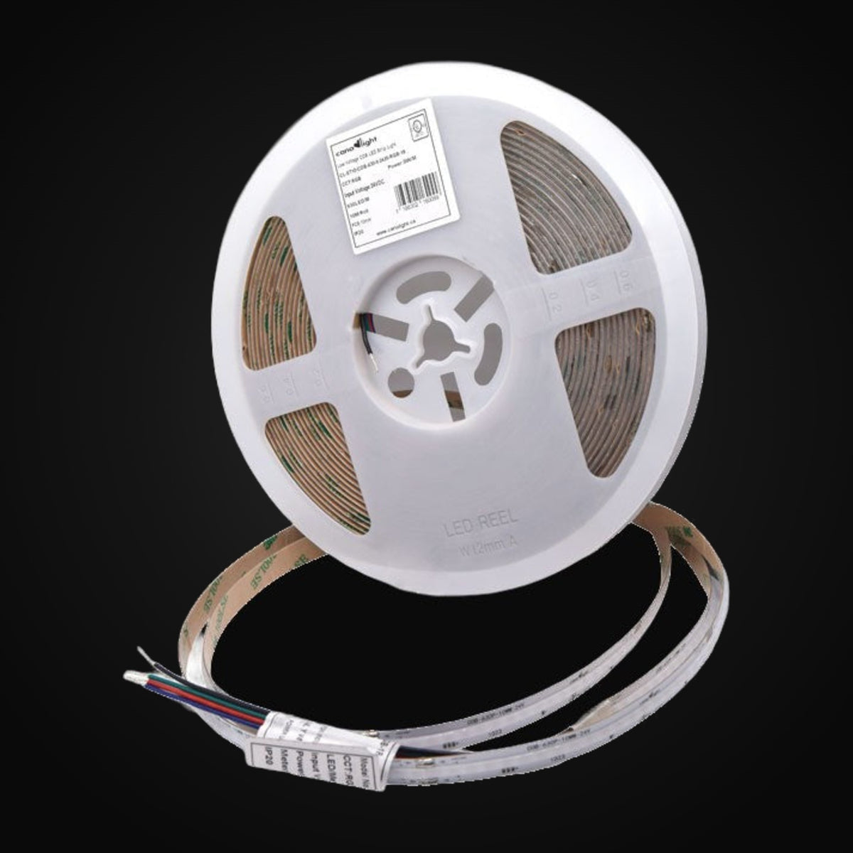 Ruban DEL COB RGB 9 W/m, 24 V, 630 DEL/m, rouleau de 10 m