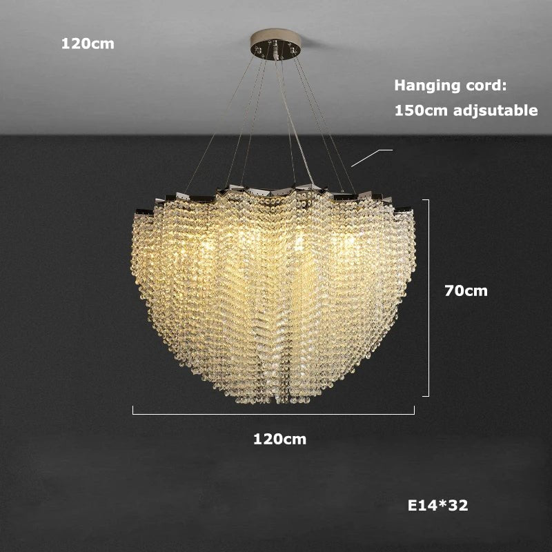 Lustre à étages Alleri en cristal – vue 8
