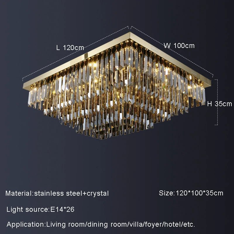 Lustre Gio en cristal gris fumé – vue 6