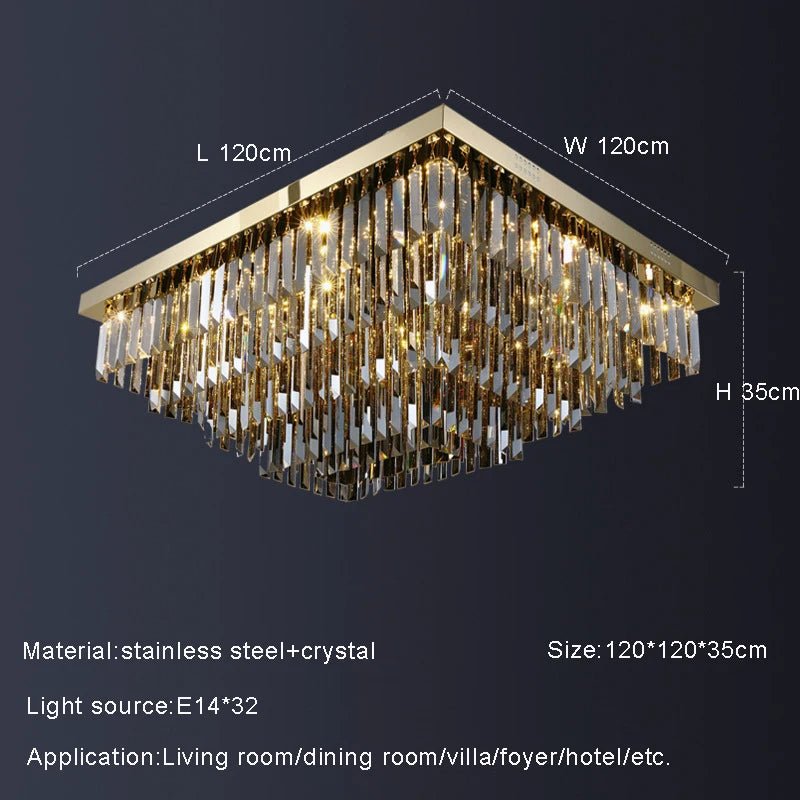 Lustre Gio en cristal gris fumé – vue 7