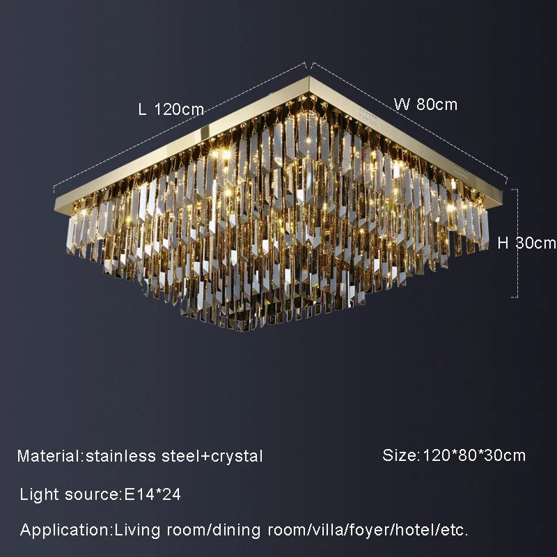 Lustre Gio en cristal gris fumé – vue 5