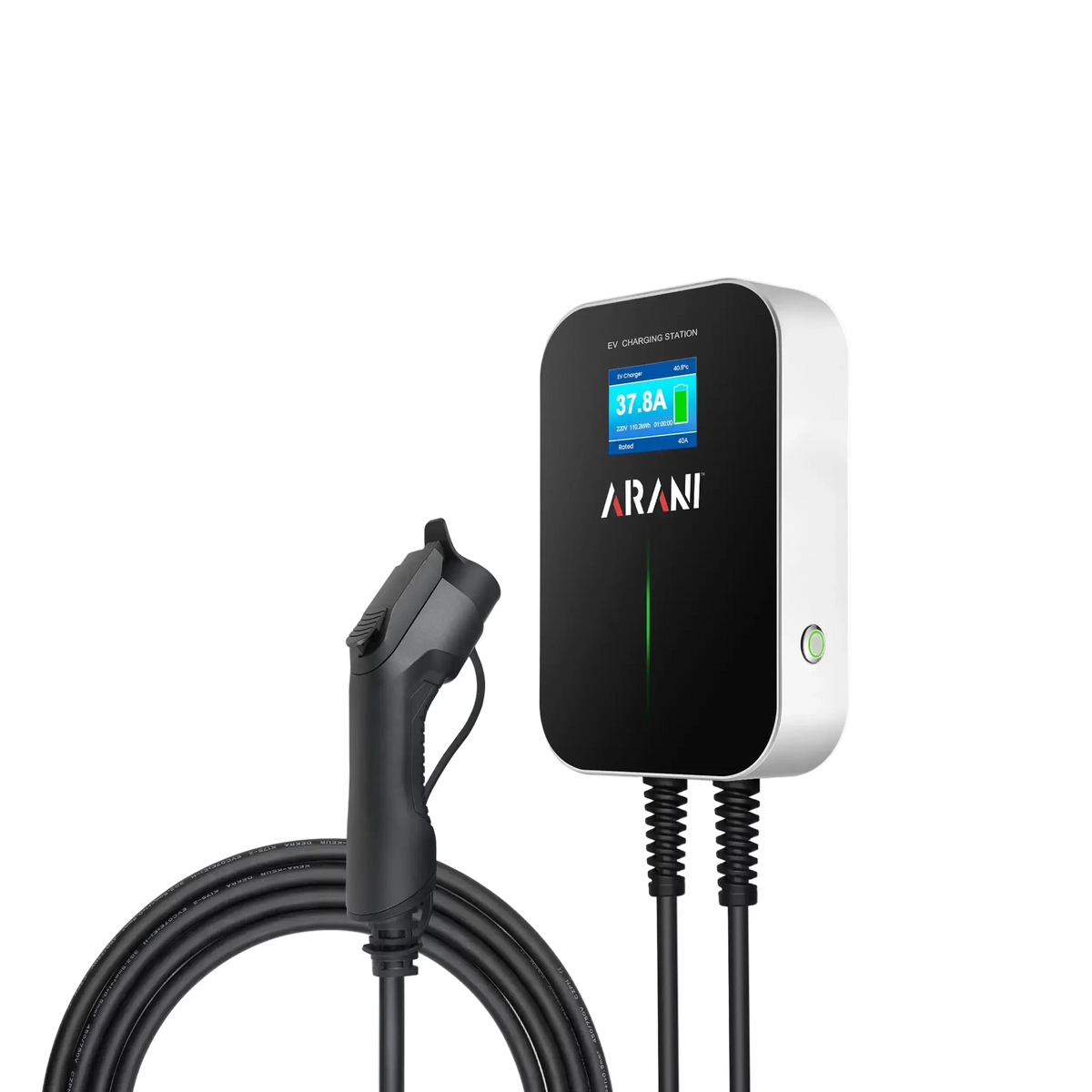 Borne de recharge Arani 40 A – 240 V, NEMA 14-50, câble 25 pi