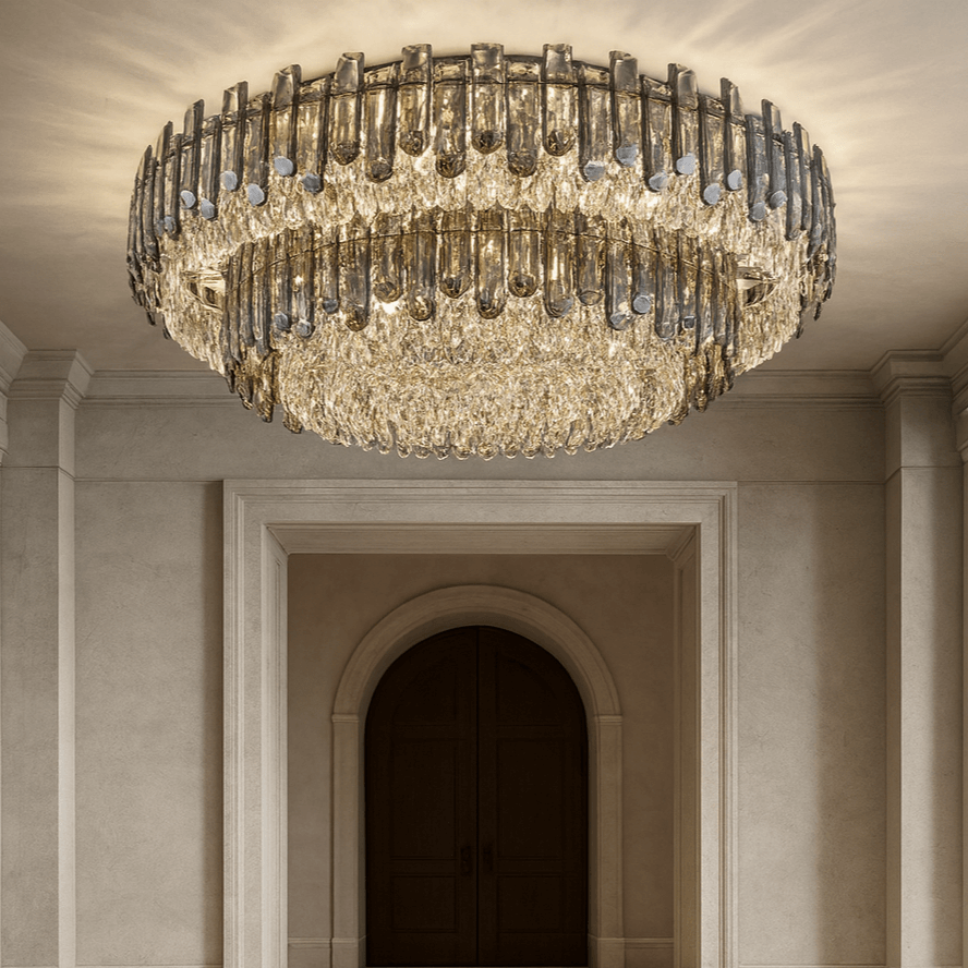 Lustre à 2 étages Venice en cristal
