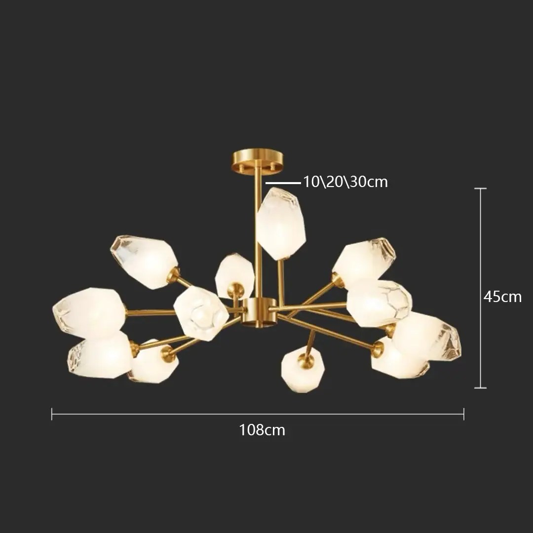 Lustre multi-lumières pour salon