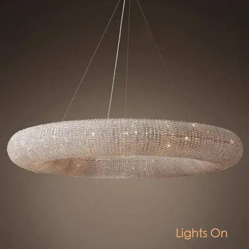 Lustre anneau Bergamo en cristal – vue 2