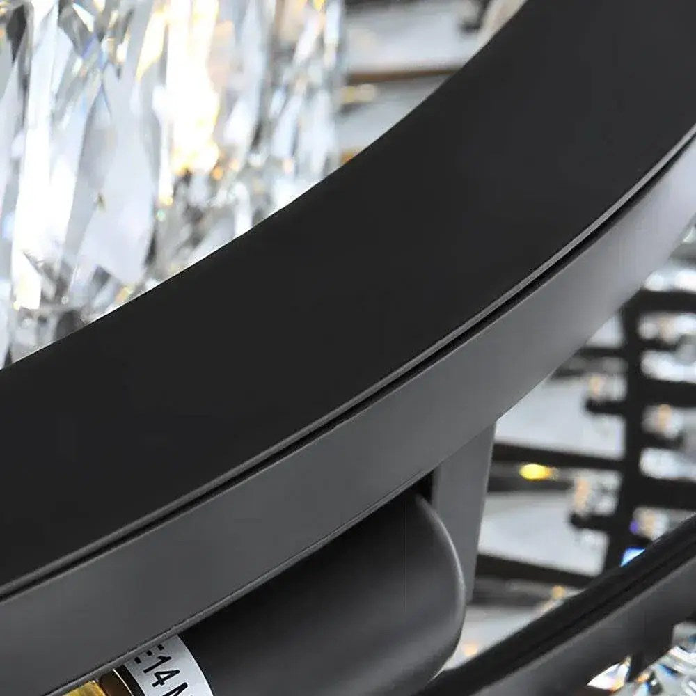 Lustre Bacci en cristal, noir – vue 3
