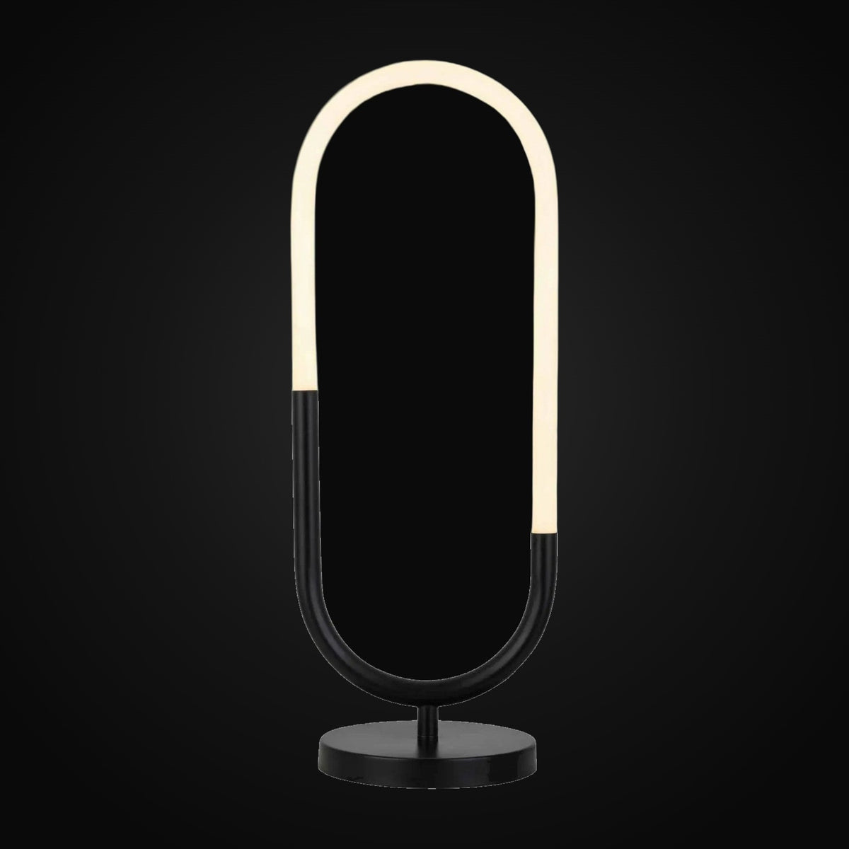 Lampe de table DEL Halo 15 W, noir mat