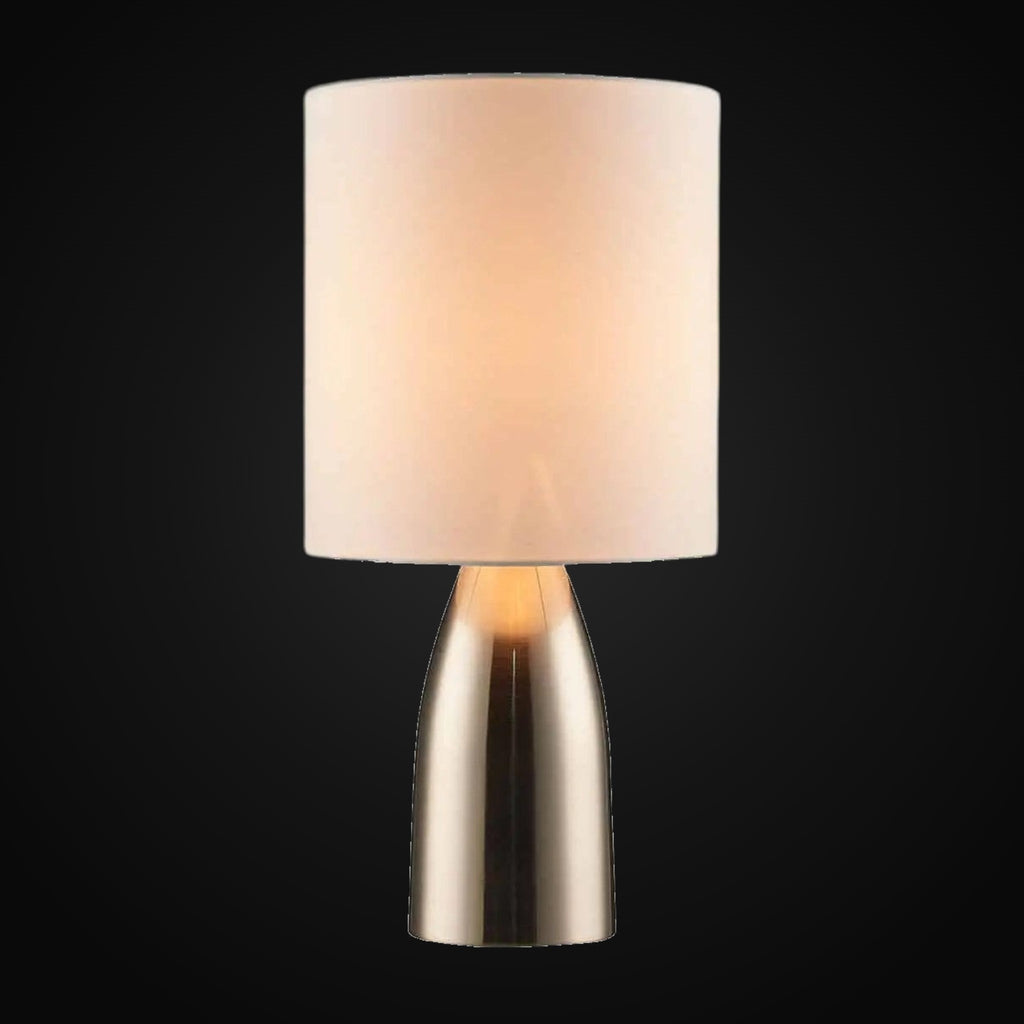 Lampe de table en métal 18 po – acier brossé