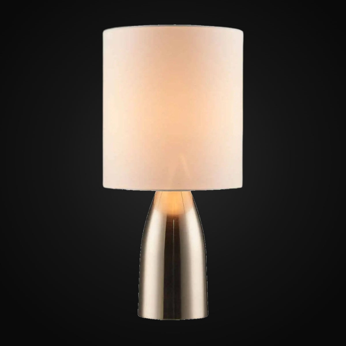 Lampe de table en métal 18 po – acier brossé