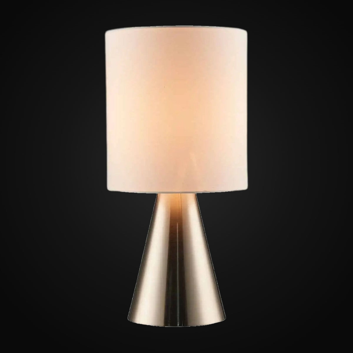 Lampe de table en métal 18 po – acier brossé