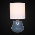 Lampe de table en verre bleu 18 po H