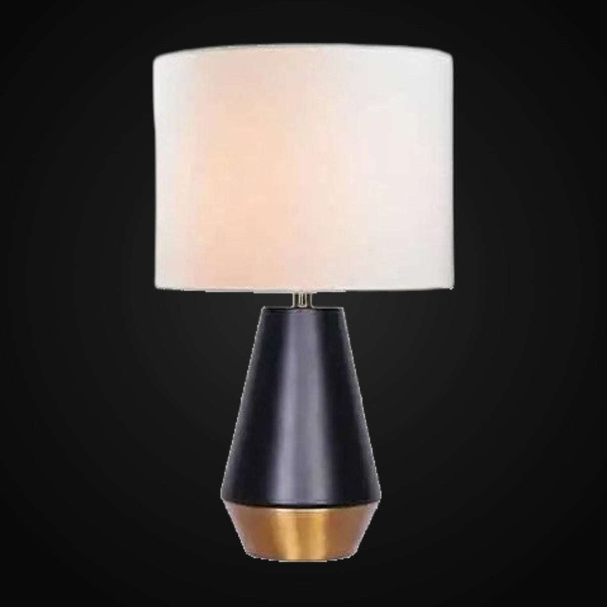 Lampe d'appoint 18 po H, noir mat et or