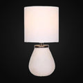 Lampe de table en verre blanc 18 po H