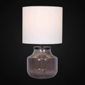 Lampe de table en verre fumé gris 19 po H