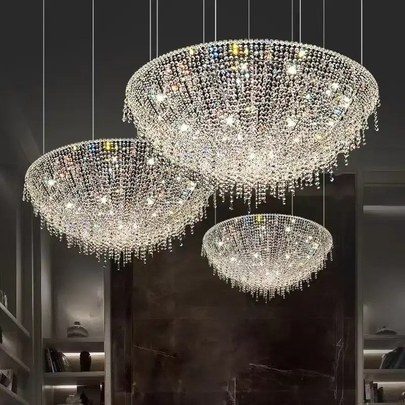Lustre Adena en cristal à pampilles