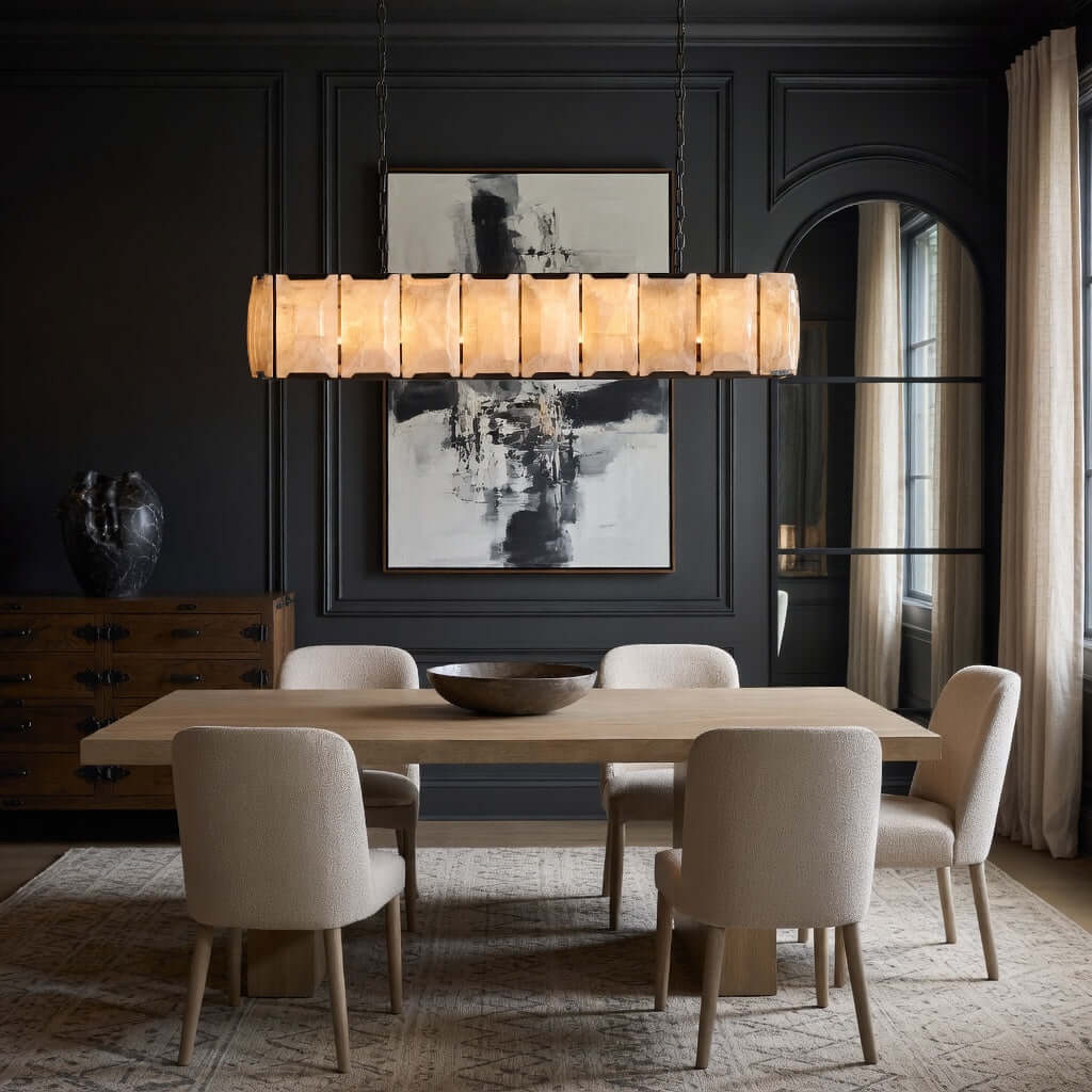 Lustre linéaire Brookhill en calcite 47 po