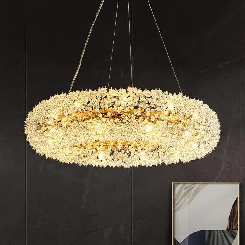 Lustre anneau Di Leone en cristal – vue 2