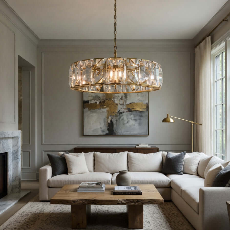 Lustre Brookhill en cristal 39 po