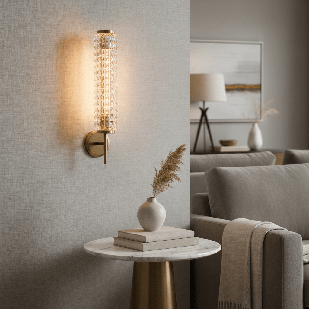 Applique murale Valette en cristal et cuivre – vue 2