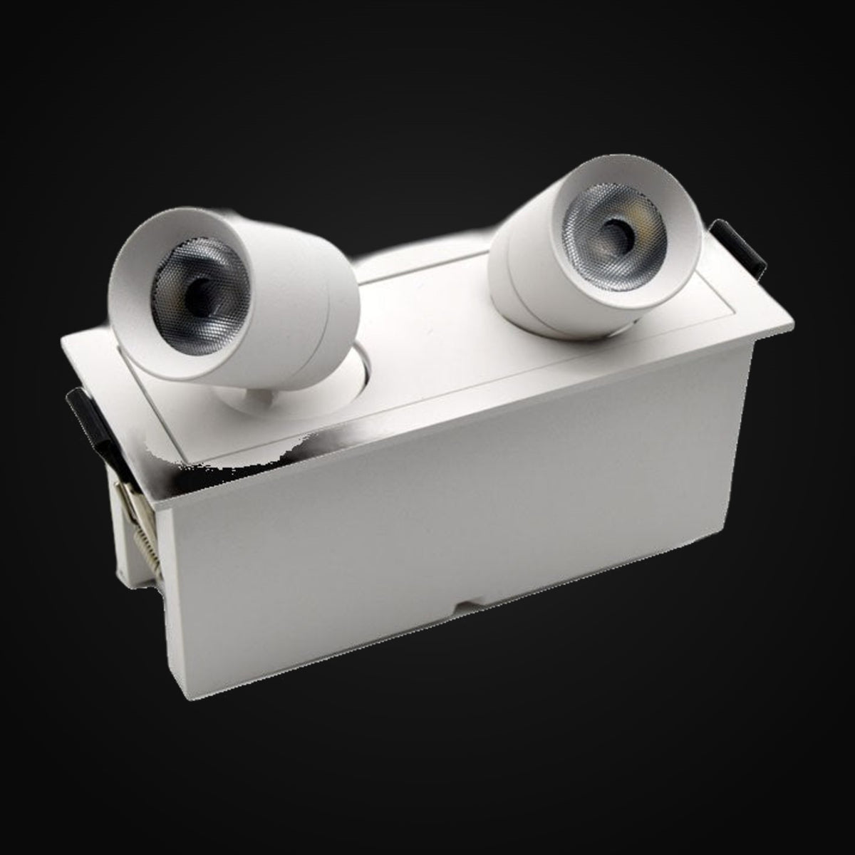 Projecteur linéaire encastré ajustable 2 têtes DEL 6 W, 5CCT, IRC 90, 38°, emplacement mouillé, blanc