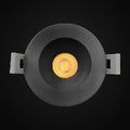 Panneau encastré mince 2 po 3CCT rond, noir