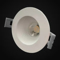 Panneau encastré mince 2 po 3CCT rond, blanc
