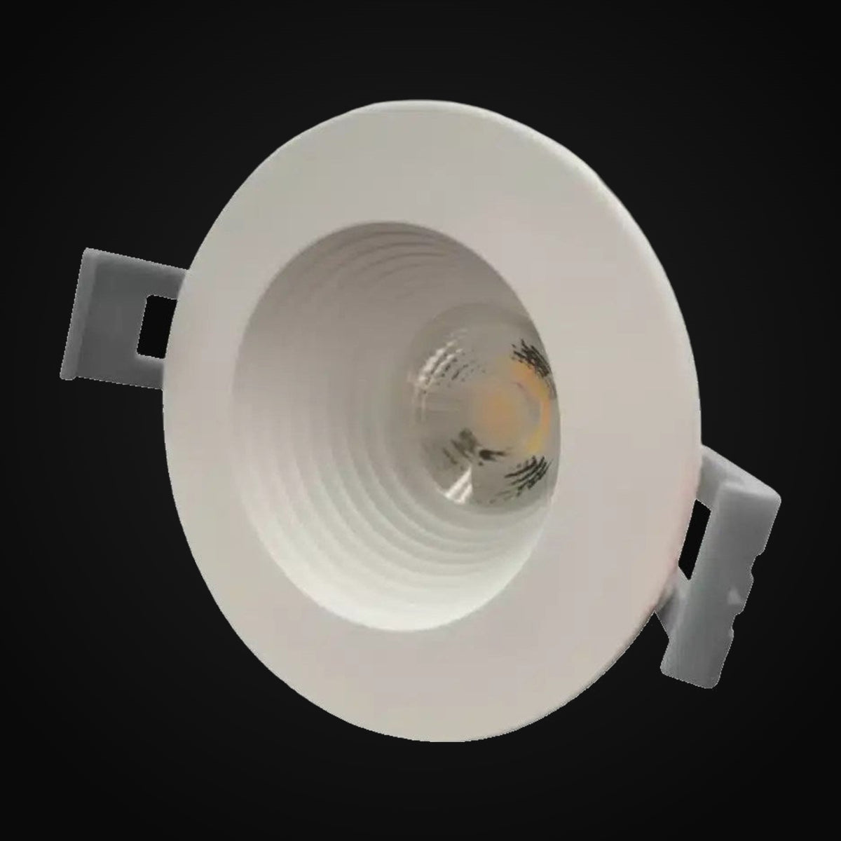 Panneau encastré mince 2 po 3CCT rond, blanc
