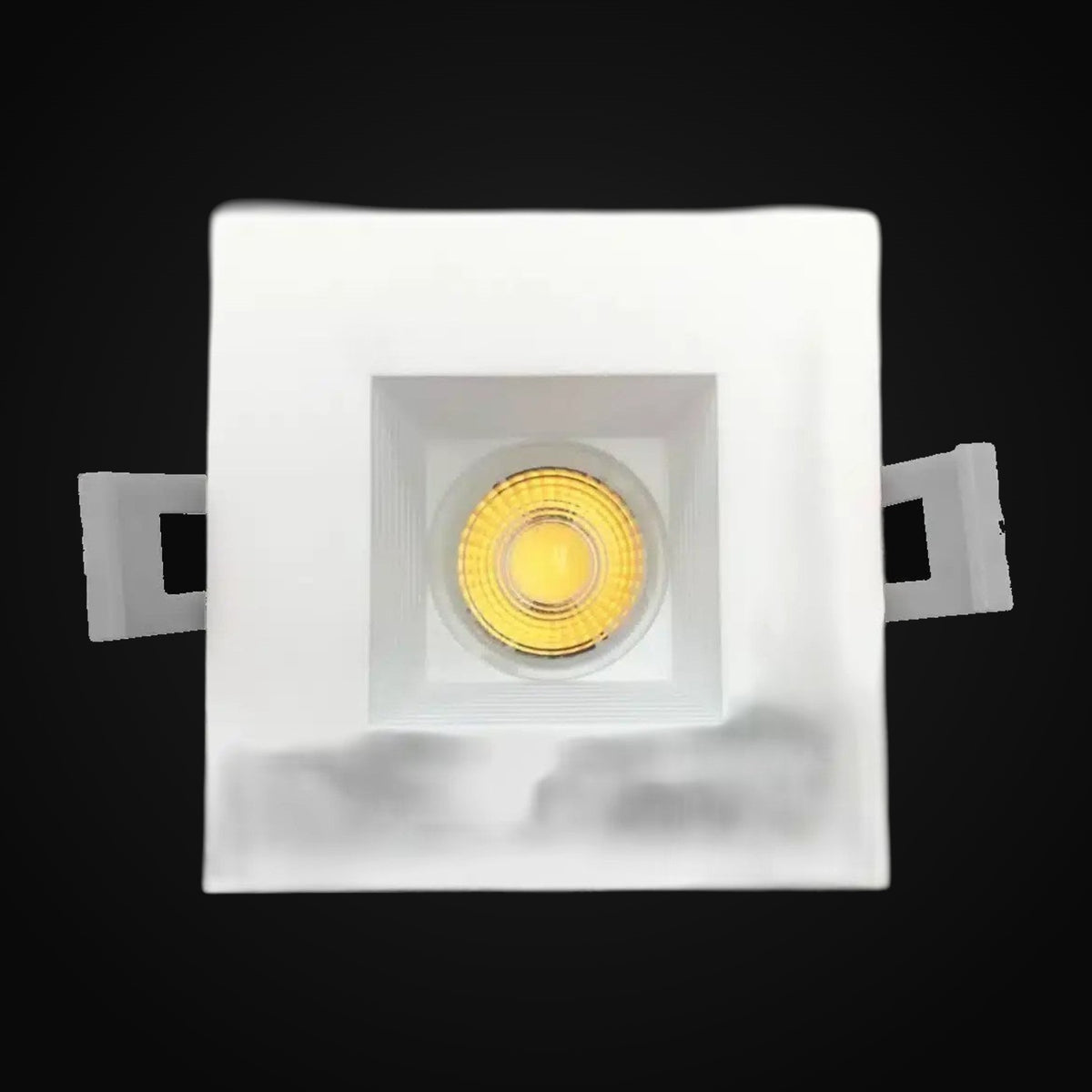 Panneau encastré mince 2 po 3CCT carré, blanc
