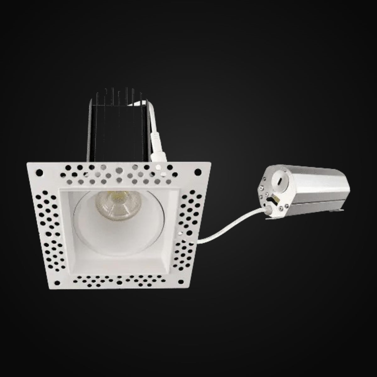 Encastré DEL sans cadrage 2 po, 15 W, gradation triac, 1000 lm, 5CCT, 120 V, emplacement mouillé, carré, blanc