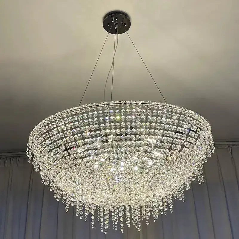Lustre Adena en cristal à pampilles – vue 2