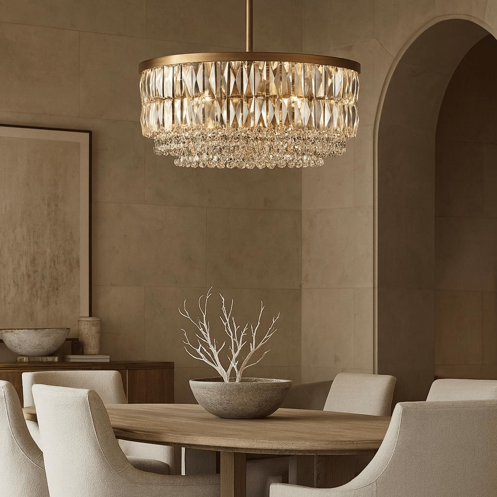 Lustre anneau Bacci en cristal