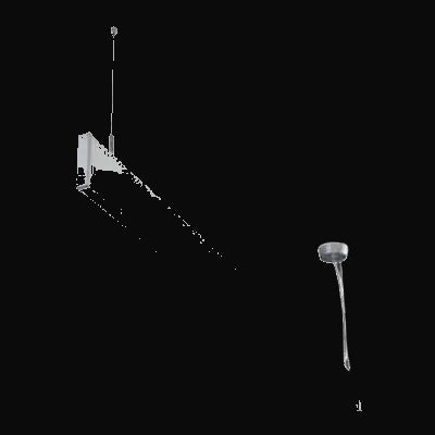 Luminaire linéaire haut/bas (4000K) | 4 pi | 40 W | 3600 lm | gradable | argent