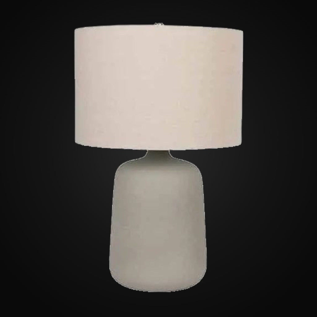 Lampe de table en céramique gris Dorian 24 po H
