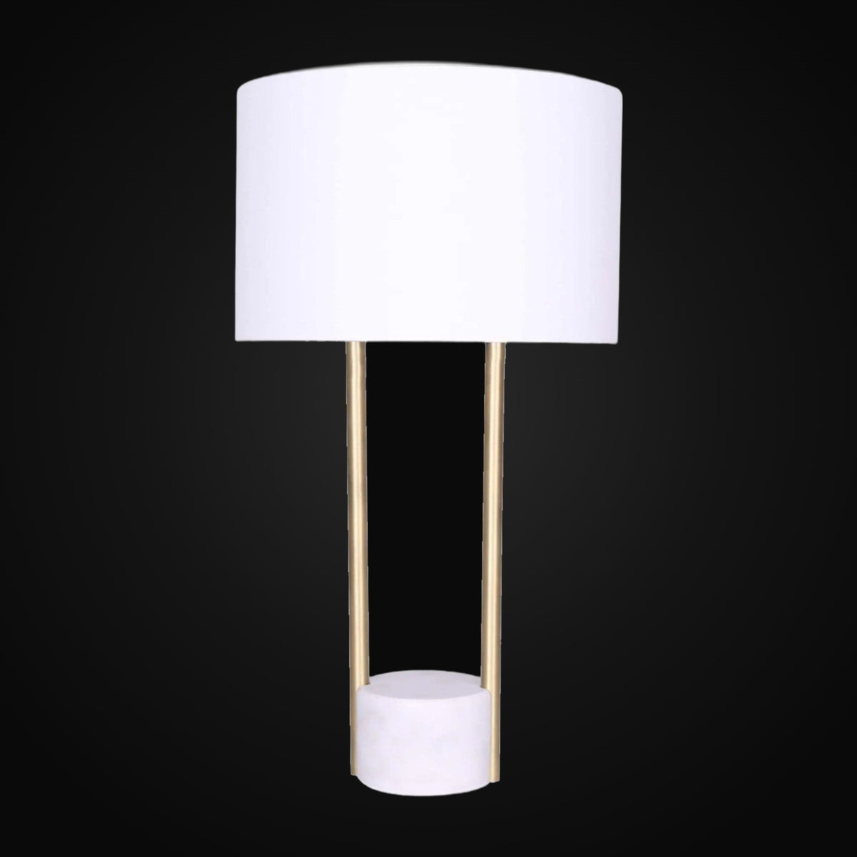 Lampe de table marbre et métal 25 po