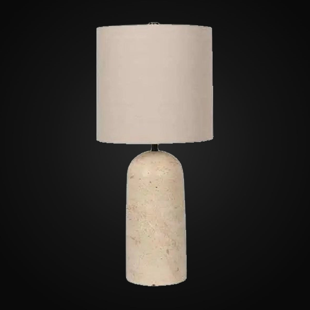 Lampe de table conique en travertin 25 po H