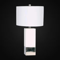 Lampe de table 26 po, blanc et chrome
