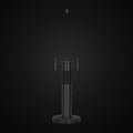 Lampe de table 26,5 po, noir mat